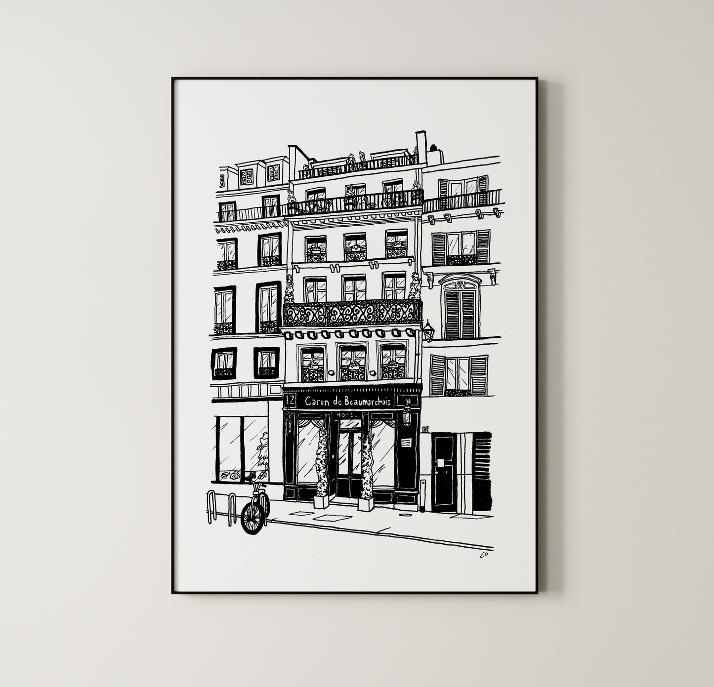 Paris hotel, France Giclée Art Print