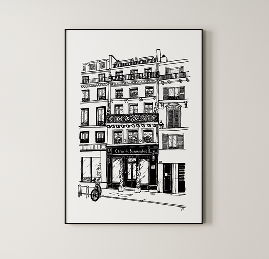 Paris hotel, France Giclée Art Print