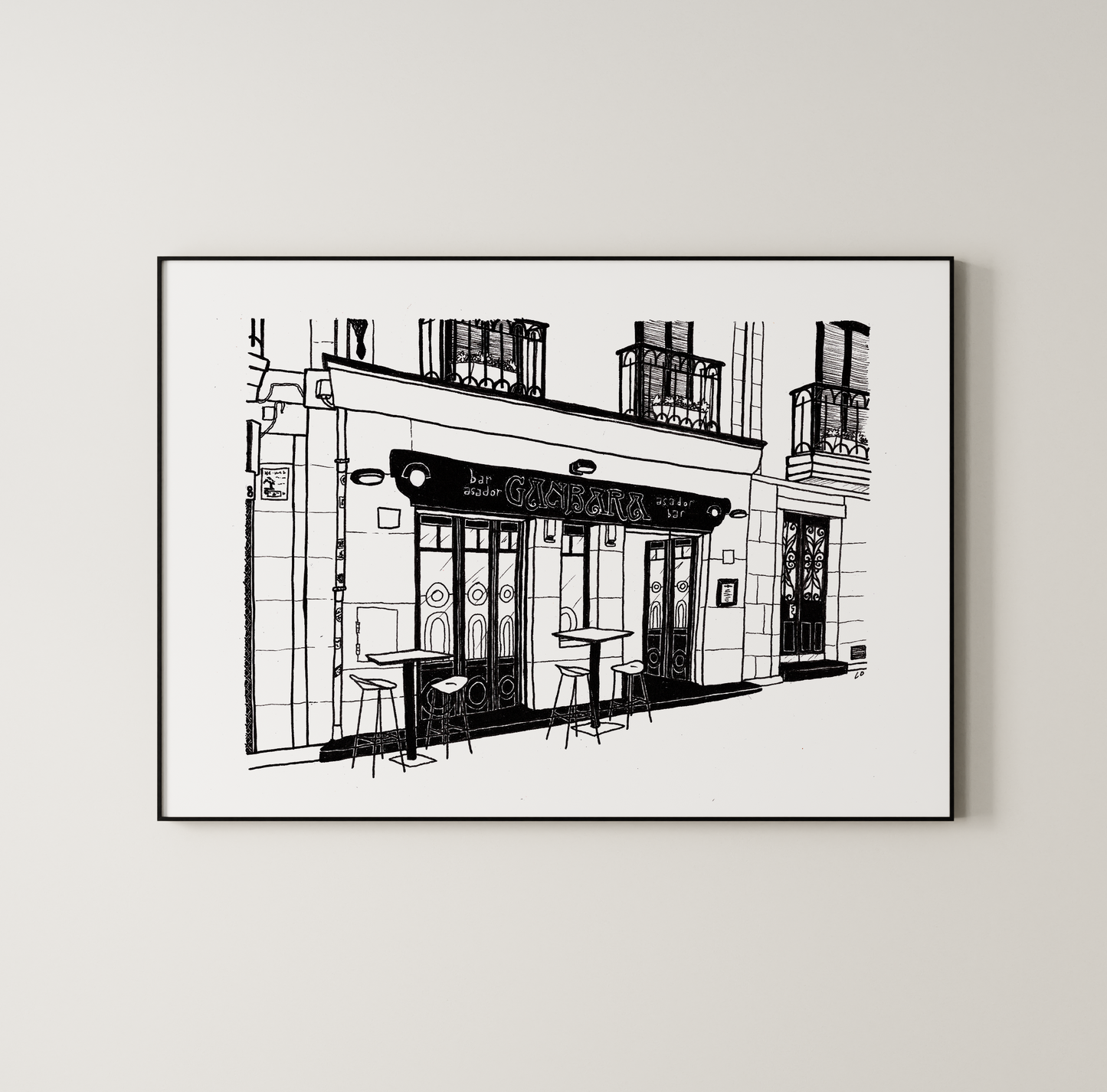 Ganbara tapas restaurant, San Sebastian, Spain Giclée Art Print